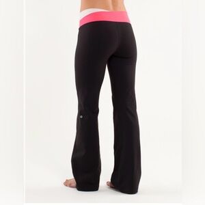 lululemon athletica Black and Pink Wide Leg Pants
